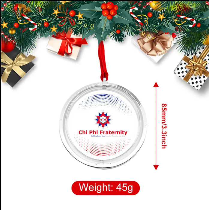 Chi Phi Christmas Reversible Flat Round Ornament