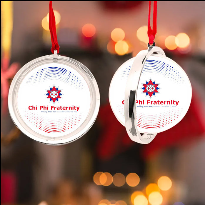 Chi Phi Christmas Reversible Flat Round Ornament