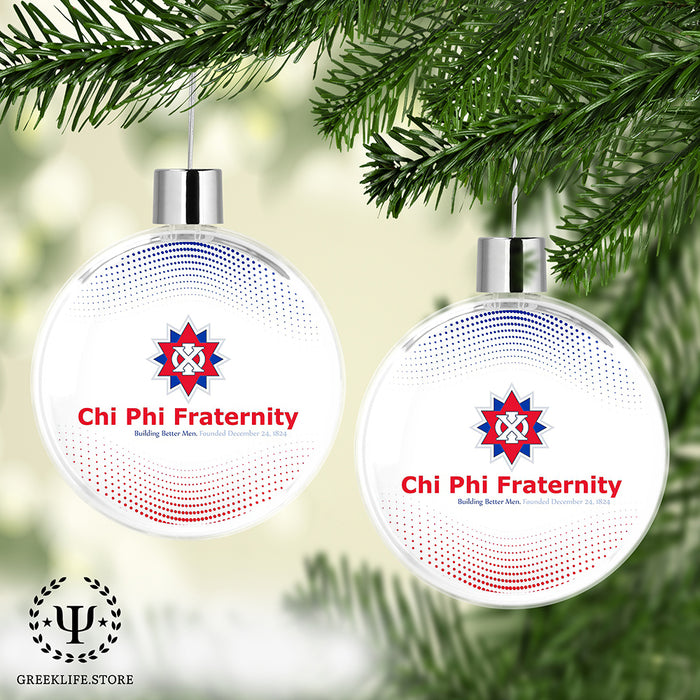 Chi Phi Christmas Ornament Flat Round