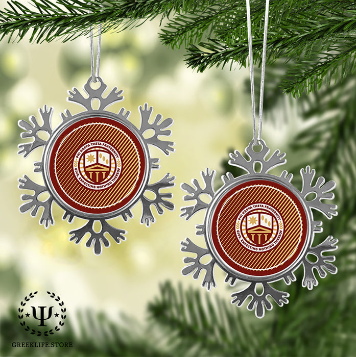 Phi Kappa Theta Christmas Ornament - Snowflake Metal
