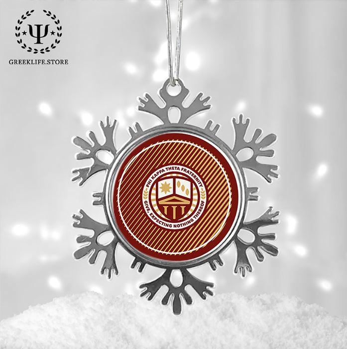 Phi Kappa Theta Christmas Ornament - Snowflake Metal