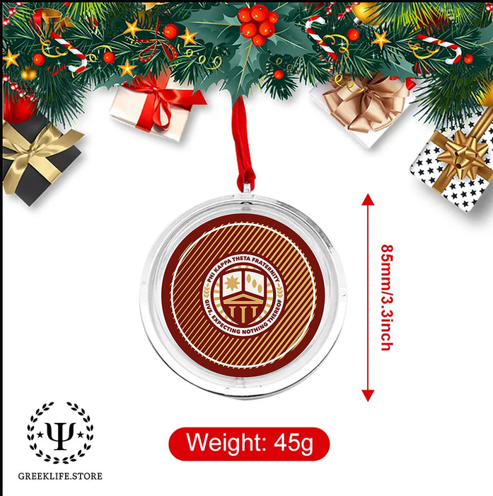 Phi Kappa Theta Christmas Reversible Flat Round Ornament
