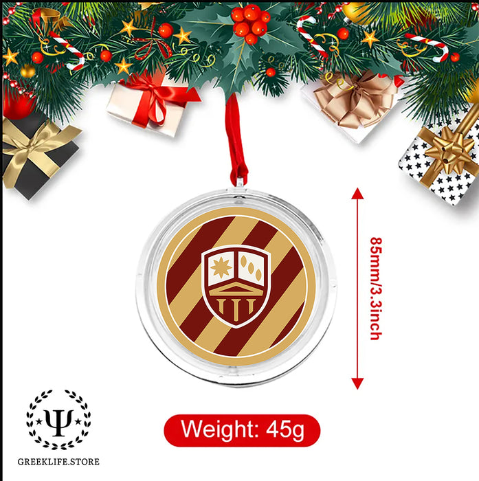Phi Kappa Theta Christmas Reversible Flat Round Ornament