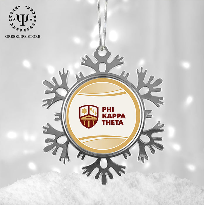 Phi Kappa Theta Christmas Ornament - Snowflake Metal