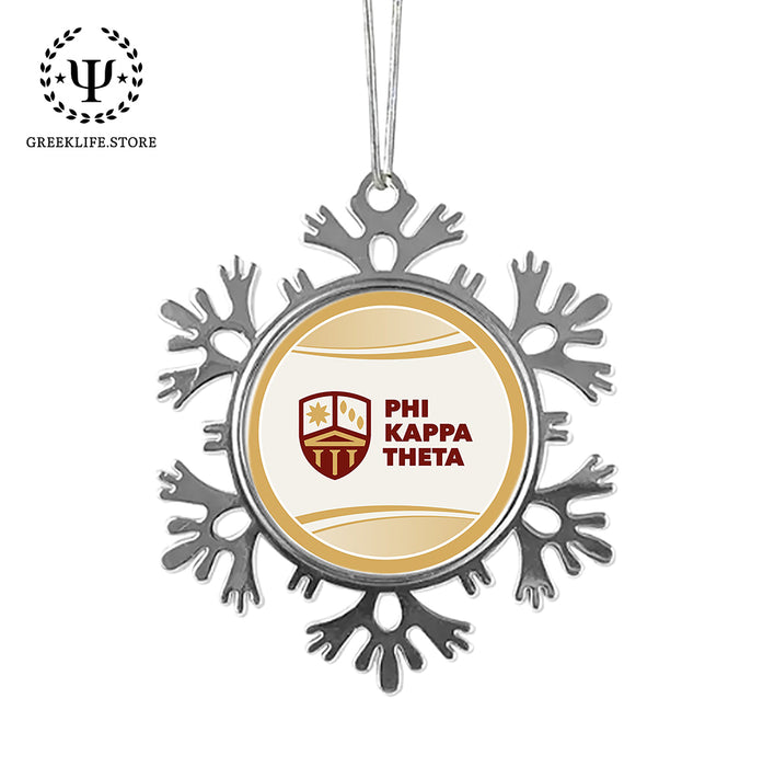 Phi Kappa Theta Christmas Ornament - Snowflake Metal