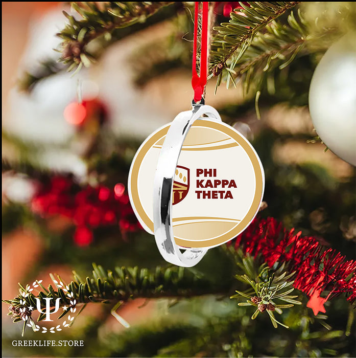 Phi Kappa Theta Christmas Reversible Flat Round Ornament