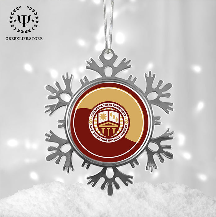 Phi Kappa Theta Christmas Ornament - Snowflake Metal