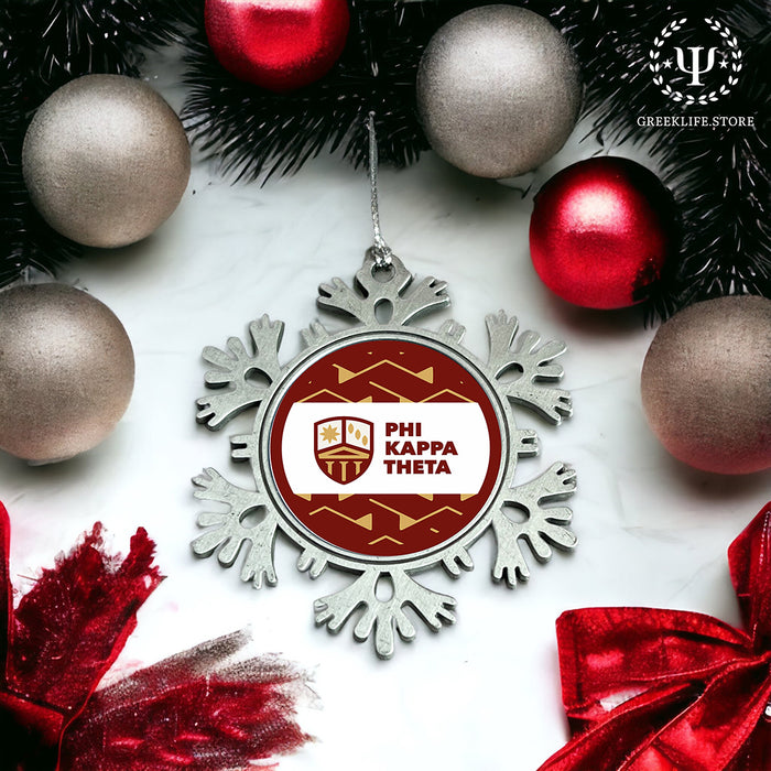 Phi Kappa Theta Christmas Ornament - Snowflake Metal