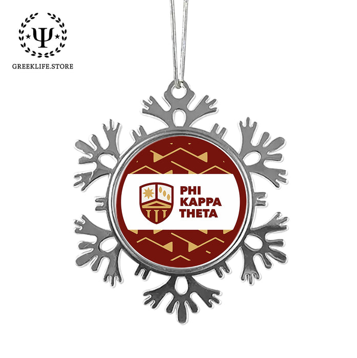 Phi Kappa Theta Christmas Ornament - Snowflake Metal