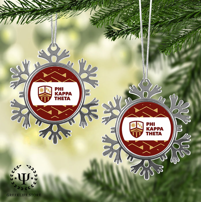 Phi Kappa Theta Christmas Ornament - Snowflake Metal