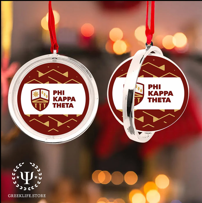 Phi Kappa Theta Christmas Reversible Flat Round Ornament