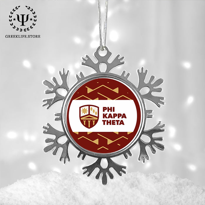 Phi Kappa Theta Christmas Ornament - Snowflake Metal