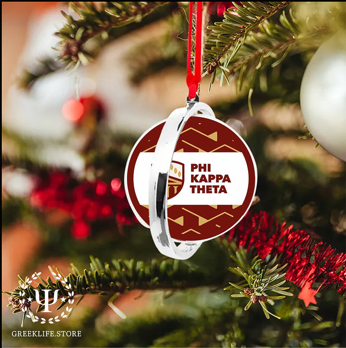 Phi Kappa Theta Christmas Reversible Flat Round Ornament