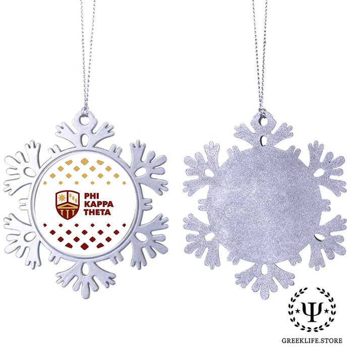 Phi Kappa Theta Christmas Ornament - Snowflake Metal