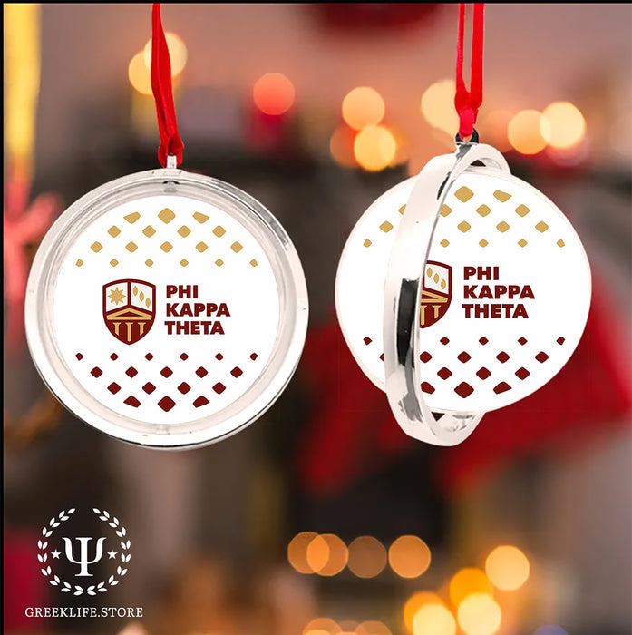 Phi Kappa Theta Christmas Reversible Flat Round Ornament