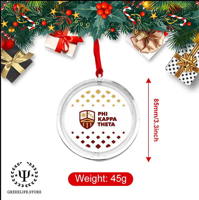 Phi Kappa Theta Christmas Reversible Flat Round Ornament