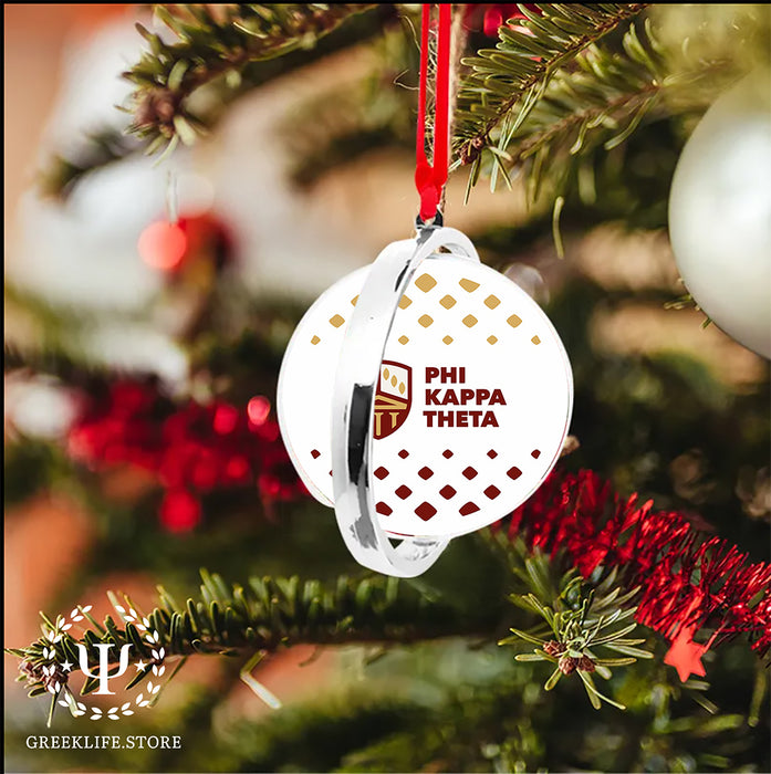 Phi Kappa Theta Christmas Reversible Flat Round Ornament