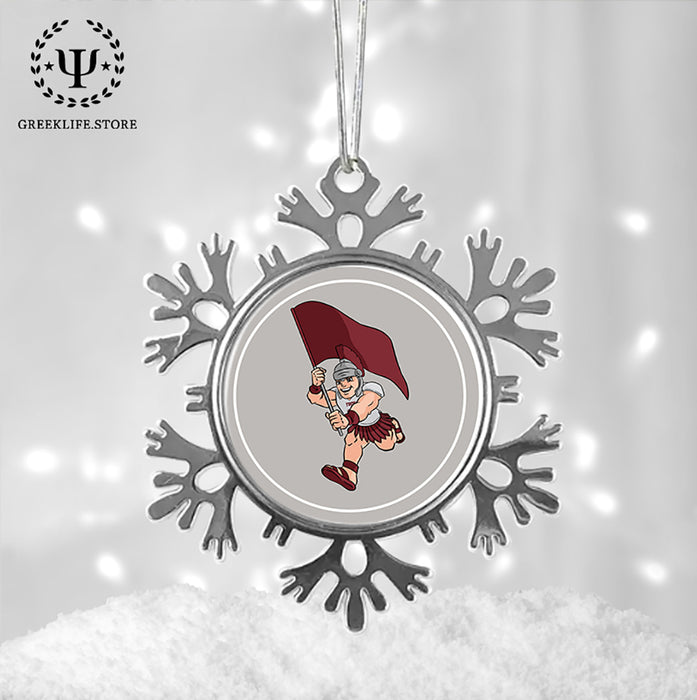 Troy University Christmas Ornament - Snowflake Metal