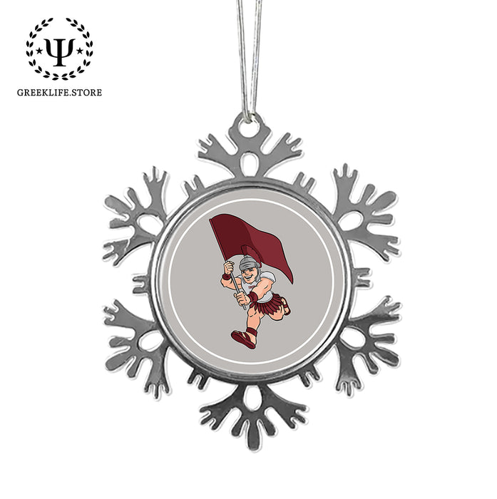 Troy University Christmas Ornament - Snowflake Metal