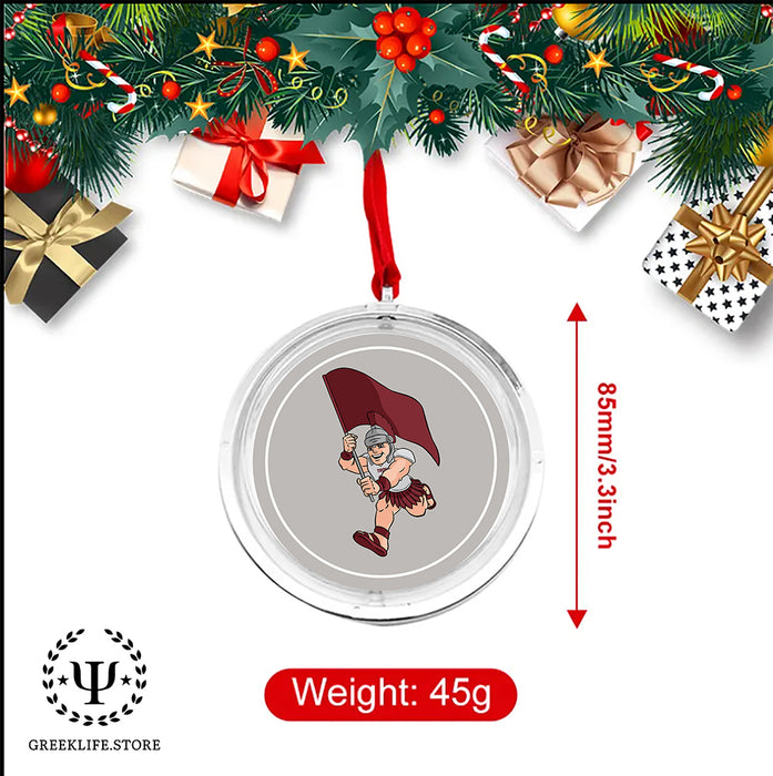 Troy University Christmas Reversible Flat Round Ornament