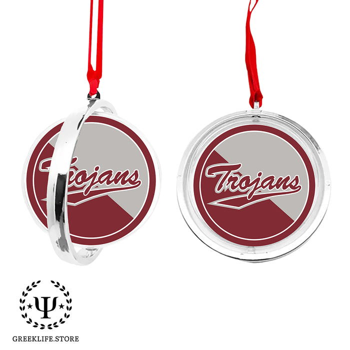 Troy University Christmas Reversible Flat Round Ornament