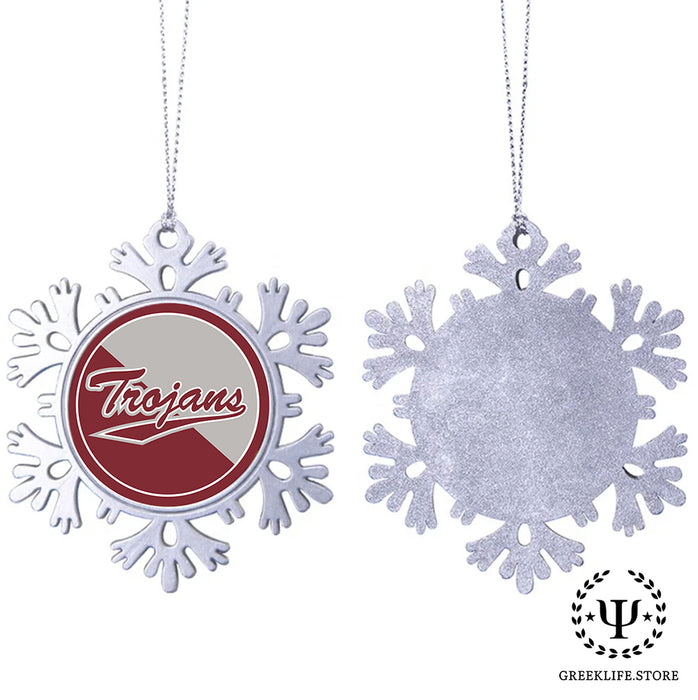 Troy University Christmas Ornament - Snowflake Metal