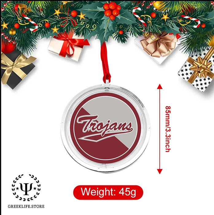 Troy University Christmas Reversible Flat Round Ornament