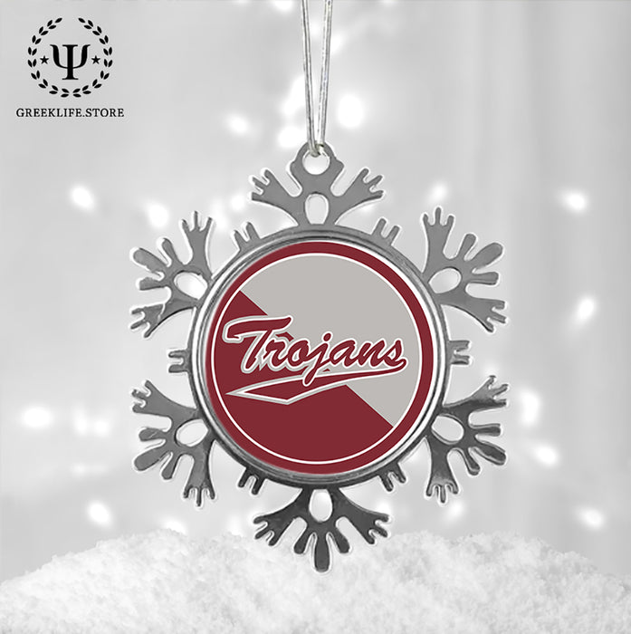 Troy University Christmas Ornament - Snowflake Metal