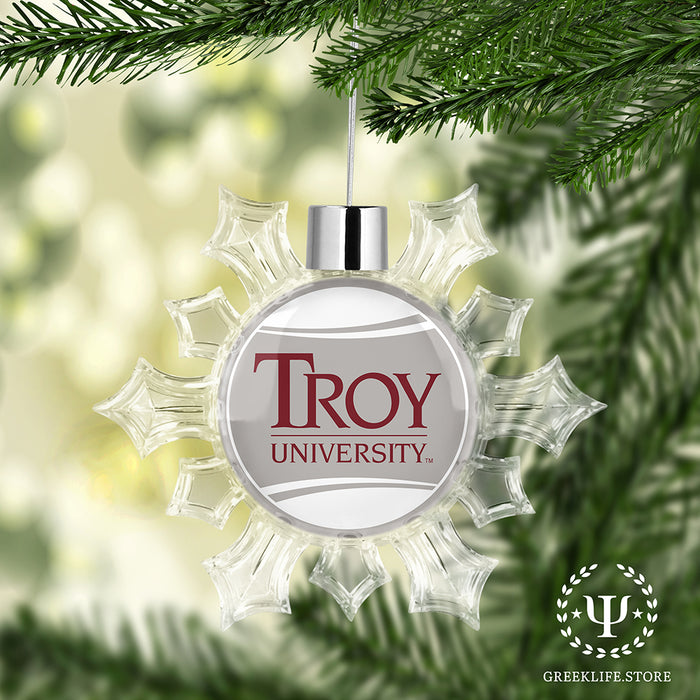 Troy University Christmas Ornament - Snowflake