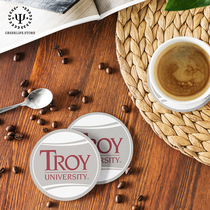 Troy University Beverage coaster round (Set of 4)