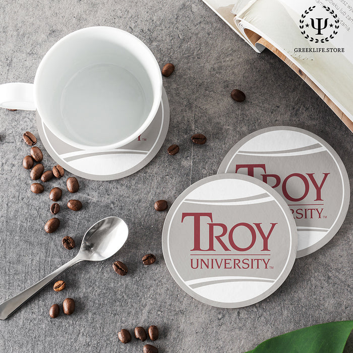 Troy University Beverage coaster round (Set of 4)