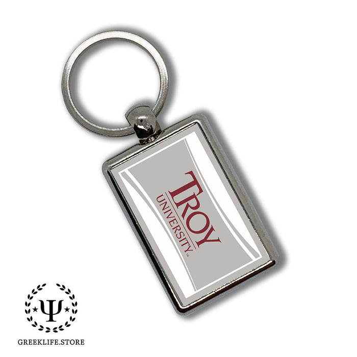 Troy University Keychain Rectangular