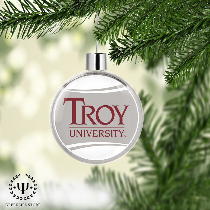 Troy University Christmas Ornament Flat Round