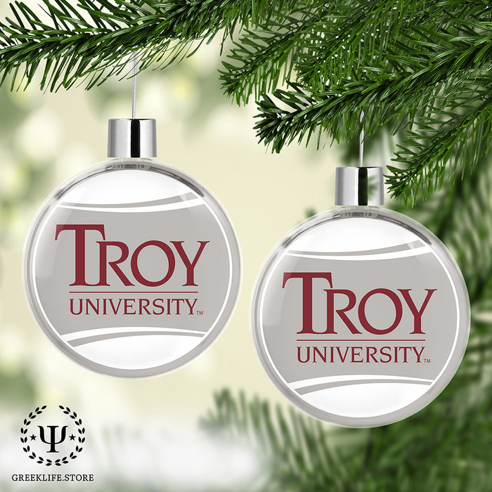 Troy University Christmas Ornament Flat Round