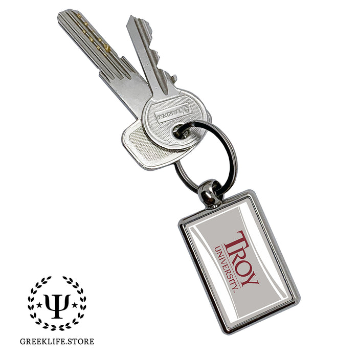 Troy University Keychain Rectangular