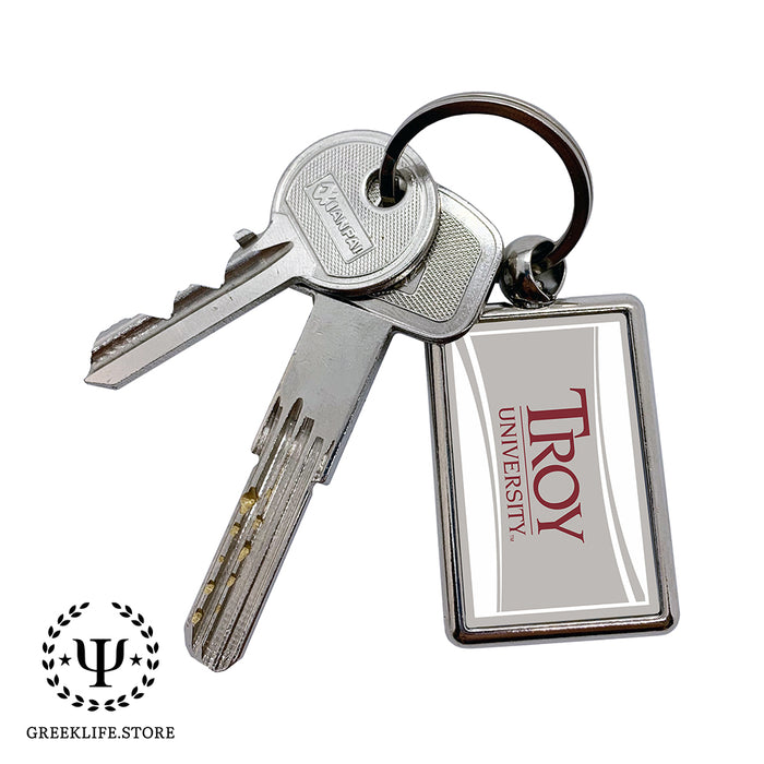 Troy University Keychain Rectangular