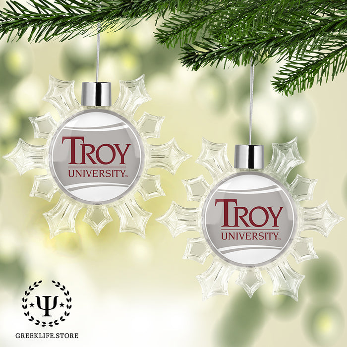 Troy University Christmas Ornament - Snowflake