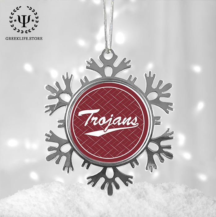 Troy University Christmas Ornament - Snowflake Metal