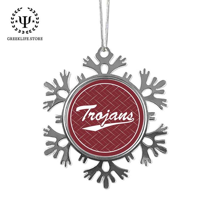 Troy University Christmas Ornament - Snowflake Metal
