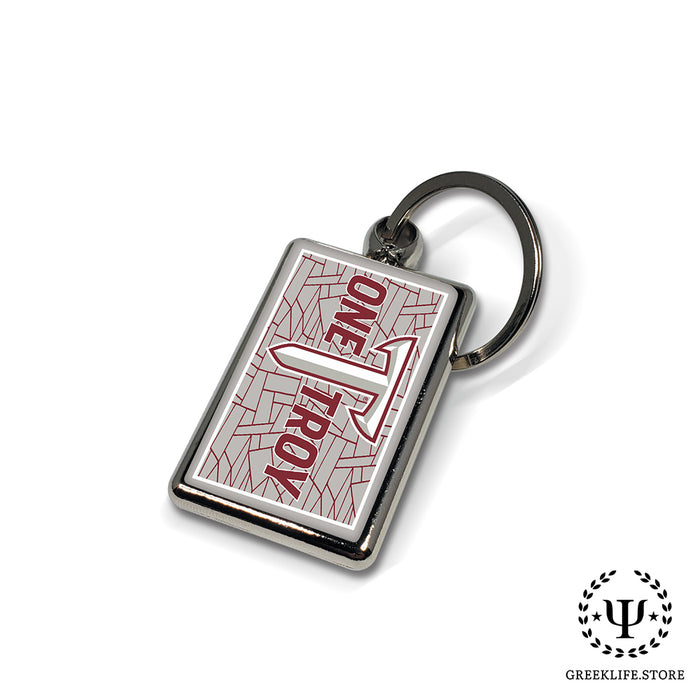 Troy University Keychain Rectangular