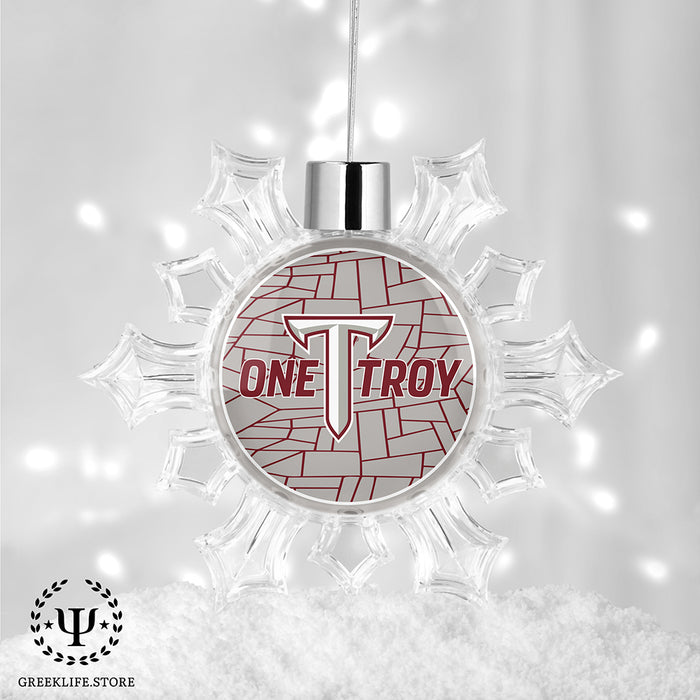 Troy University Christmas Ornament - Snowflake