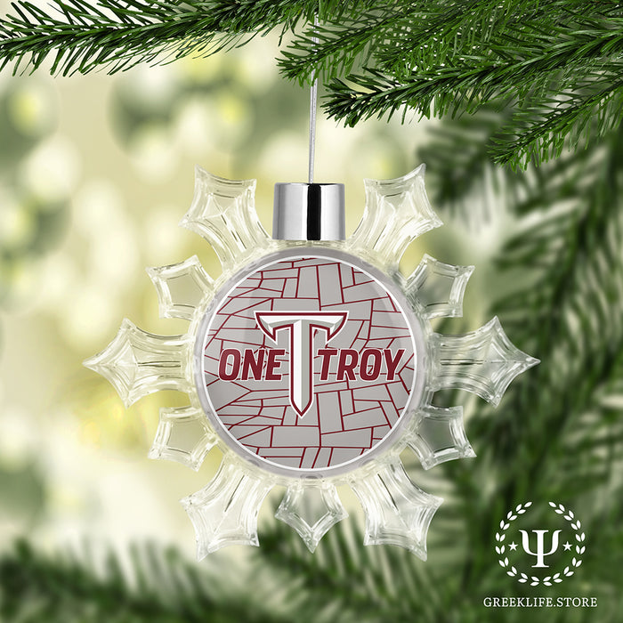 Troy University Christmas Ornament - Snowflake