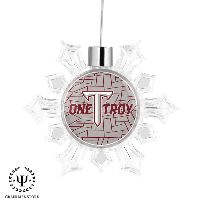 Troy University Christmas Ornament - Snowflake