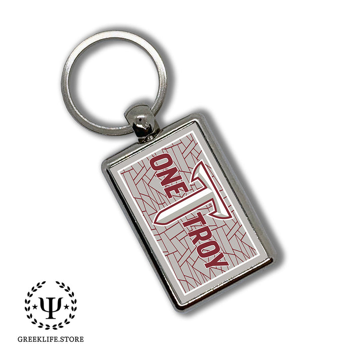 Troy University Keychain Rectangular