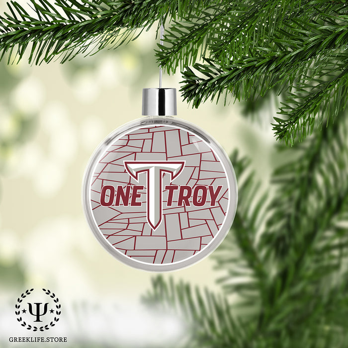 Troy University Christmas Ornament Flat Round