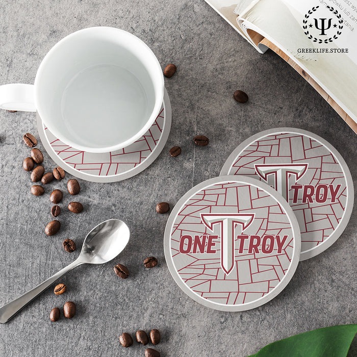 Troy University Beverage coaster round (Set of 4)