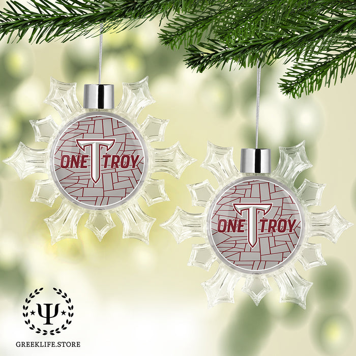 Troy University Christmas Ornament - Snowflake