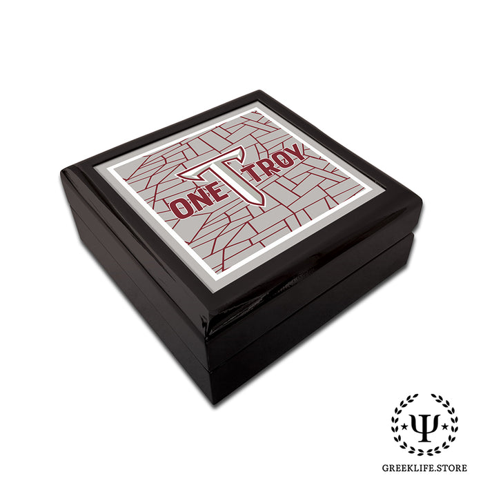 Troy University Keepsake Box Wooden