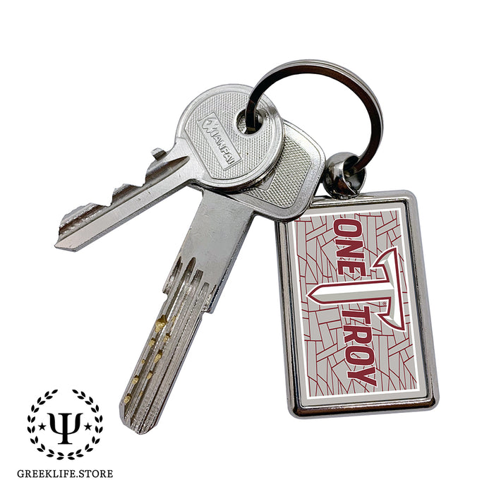 Troy University Keychain Rectangular