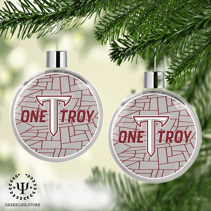 Troy University Christmas Ornament Flat Round